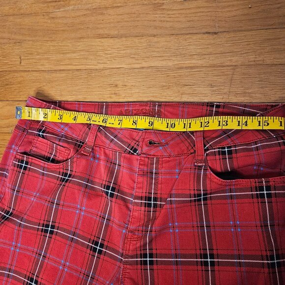 Woman's Arizona Jeans Co punk grungecore plaid mid rise skinny jeans size 13 - Picture 11 of 11